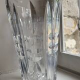 Vintage crystal glass vase