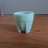 Coquetier opaline vert pâle art déco