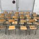 22 former vintage school chairs