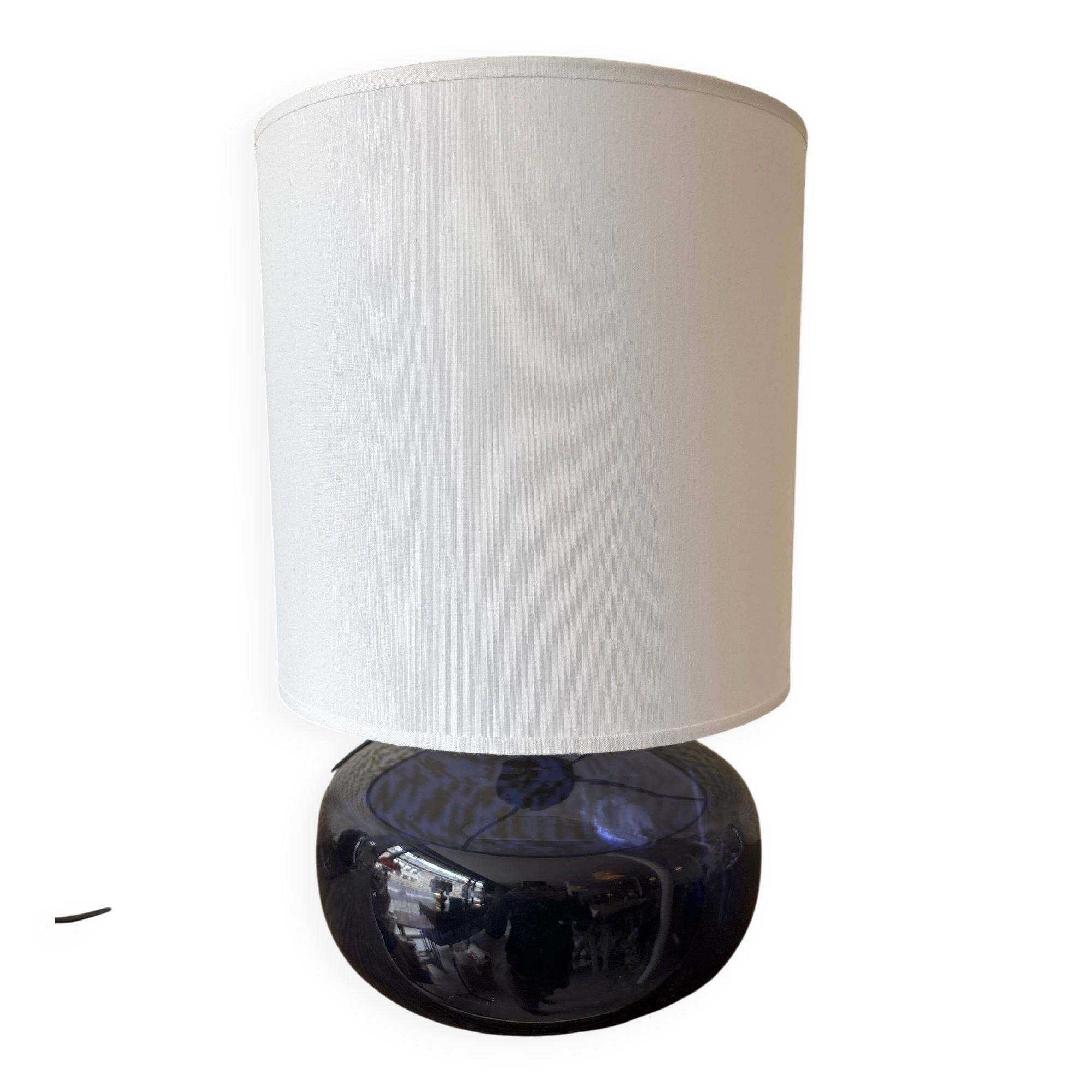 Claire Morin blown glass lamp with shade