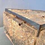 Rare glass flush mount by Kamenicky Senov, 1970s / Czechoslovakia