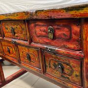 Console chinoise époque XIX siecle ormeau massif laque de chine