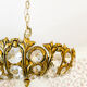 Vintage Palwa suspension in solid brass and crystal.
