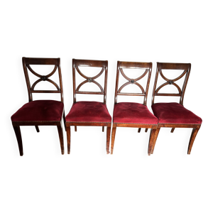 Lot de 4 chaises en bois - joseph