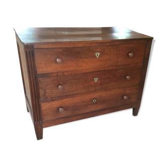 Commode noyer de la fin du XVIIIème siècle