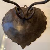 Rusty metal hanging candle holder