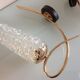 Pair of brass sconces and structured tulip glass 60/70s