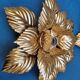 Paire d’appliques fleurs Masca en métal doré