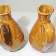 Pair of vintage stoneware pitchers