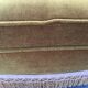 Gold velvet pouf with fringes