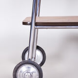 Bauhaus Style drinks trolley made in 1930s Czechia, designed by Halabala