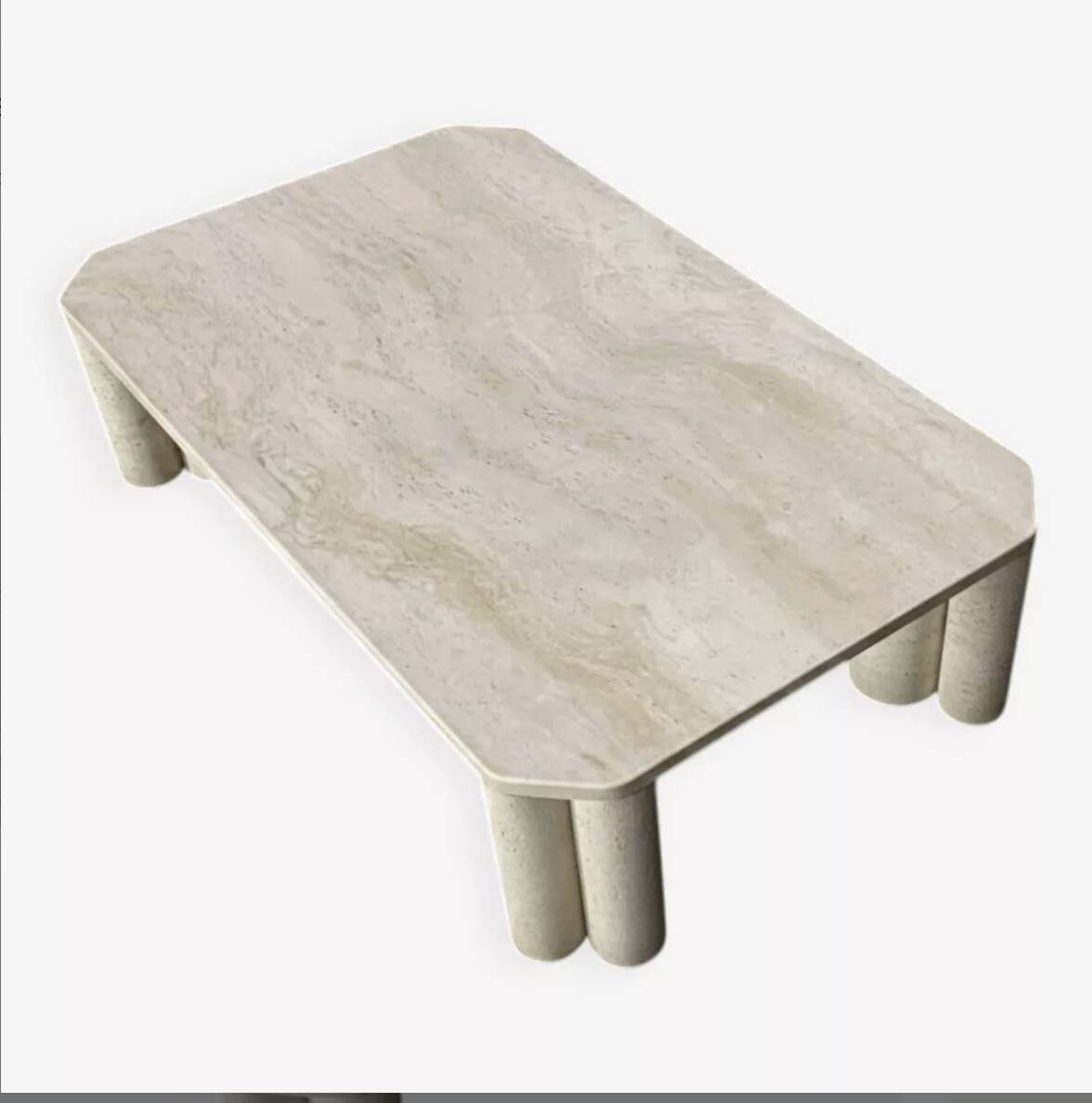 Travertine coffee table by the Italian publisher Up&Up.