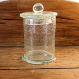 Bubbled glass jar, Biot