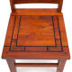 Set of 4 chairs in solid mahogany, vintage Art Nouveau, 1900