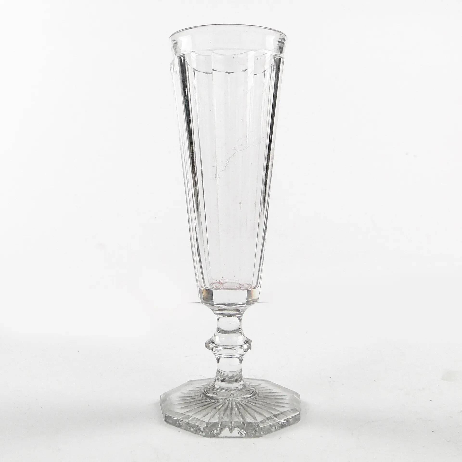 Gobelet Biedermeier, cristal transparent, République tchèque, 19e siècle
