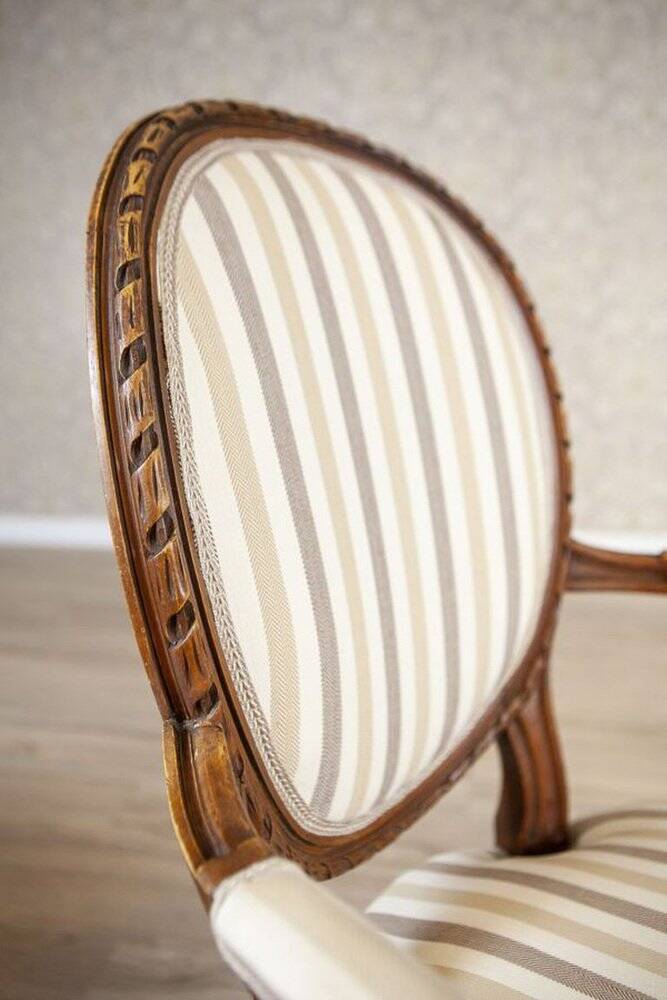 Early 19th Century Louis XVI French Walnut Armchair