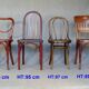 Set of 4 Thonet and Mundus Bistrot chairs 1910 to 1930