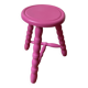 Wooden tripod stool - candy pink
