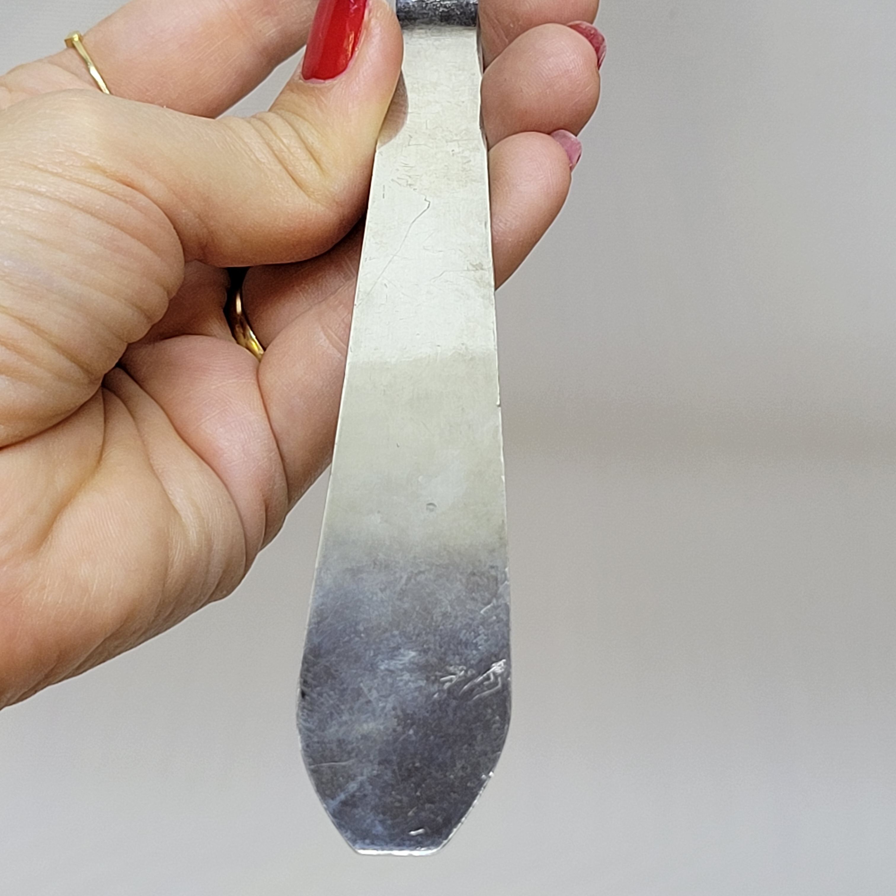 Old Silver Metal Cake Pie Server