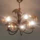 70s metal chandelier