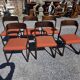 6 Baumann sled chairs in rosewood from the 1960s.