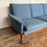 Scandinavian sofa model Jupiter 218 in teak fabrics of vintage origin