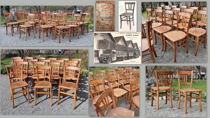 Lot 18 bistro chairs from 1946