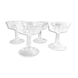 Set of four vintage French glasses for liquor