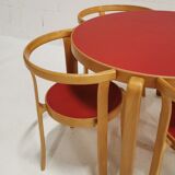 Set table and 4 chairs "8000 series" , Magnus Olesen, 1980