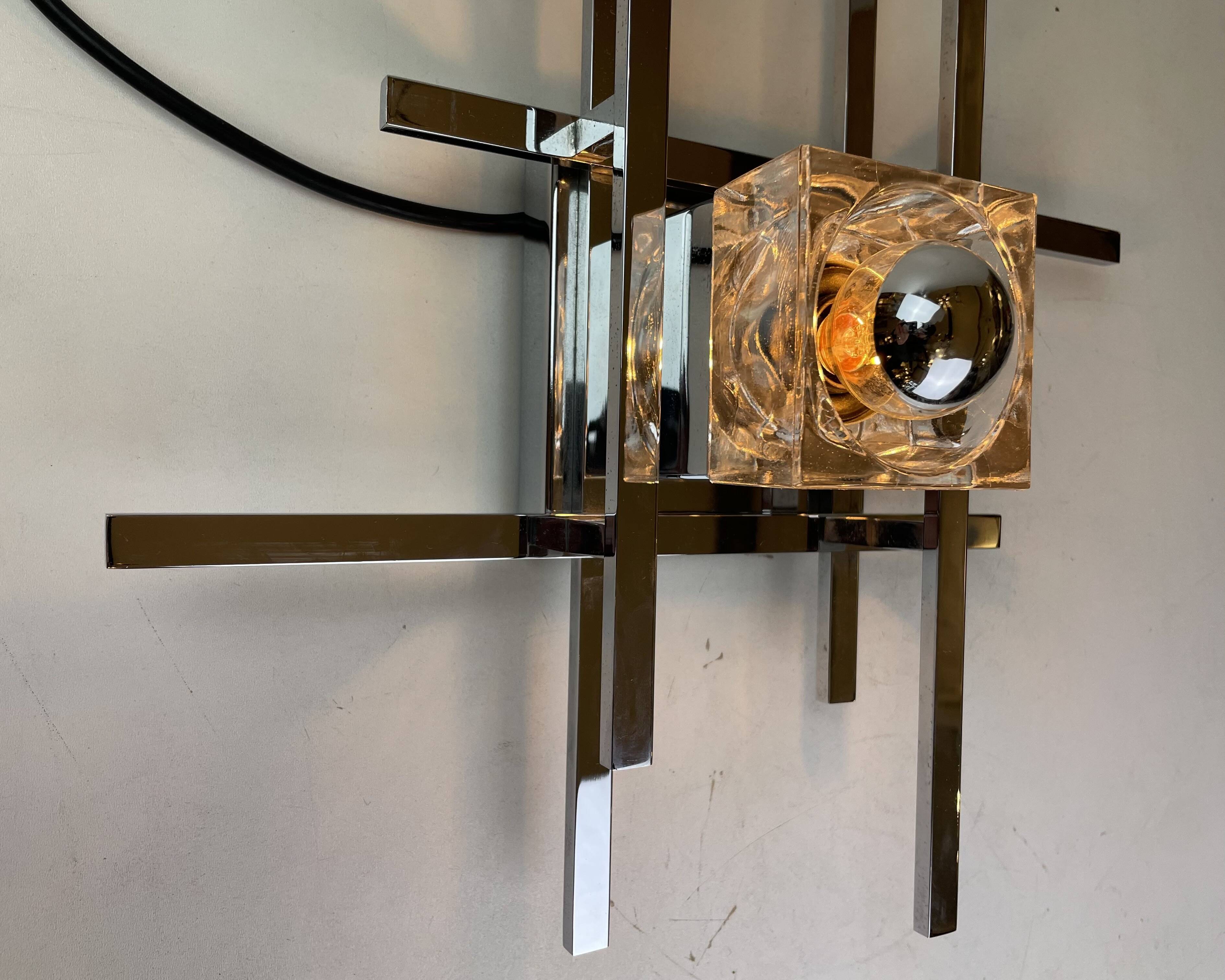 Cubic, Wall Lamp by Gaetano Sciolari, 1970s