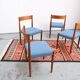 4 Danish Mid-Century style dining chairs | Teak | Kvadrat fabric