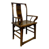 Bonnet de Lettré model chairs in elm, Chinese design, 1900