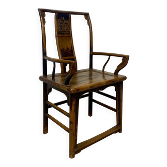 Chaises modèle Bonnet de Lettré en orme design chinois 1900