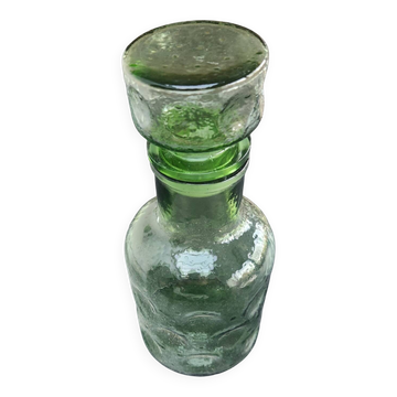 Carafe ancienne en verre bullée : vintage