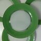 4 flat plate Duralex green Vintage