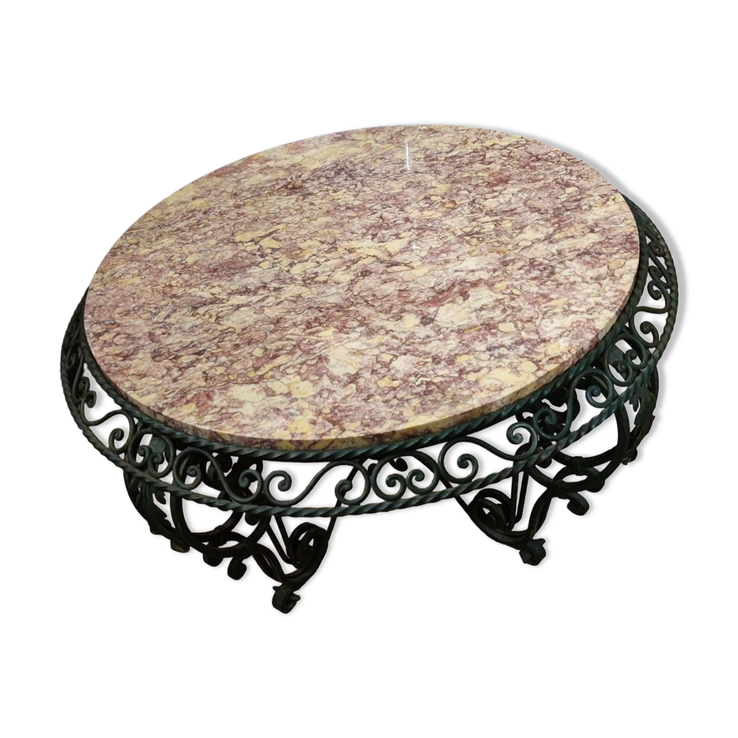 wrought iron coffee table, circa 1940/50