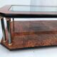 Elm magnifying glass coffee table and glass 60s