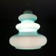 Lustre globe opaline bleue vintage