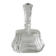 Petit flacon en verre facetté transparent