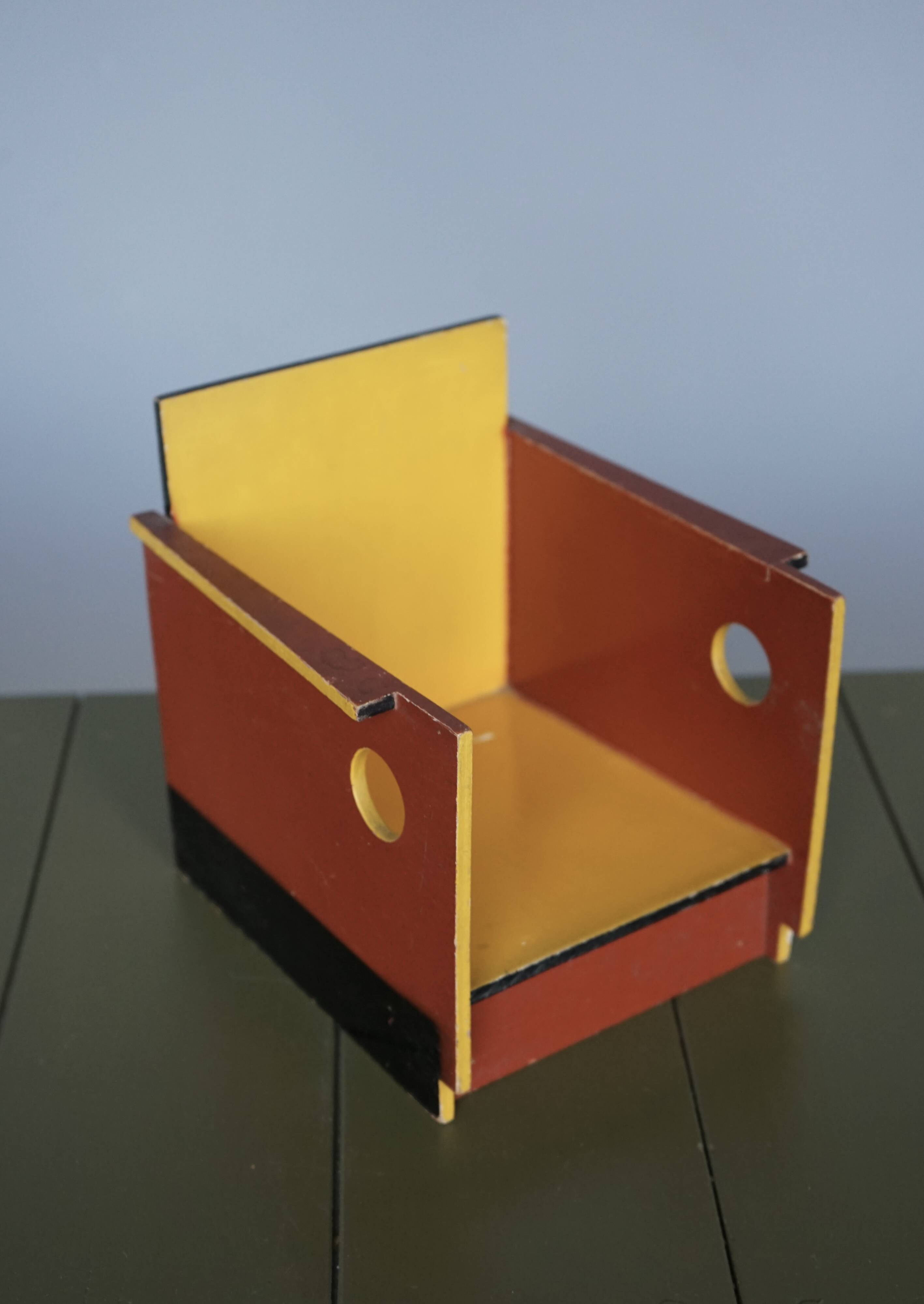 Rare Modernist Toy Chair by Ko Verzuu for Ado, 1930s