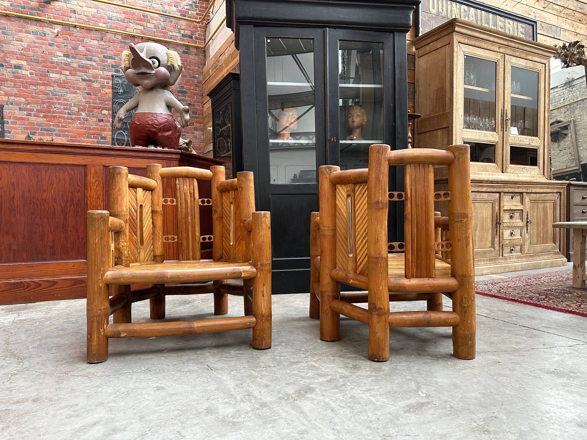 70s bamboo living room