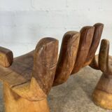Hand carved chairs in the Pedro Fiedeberg style