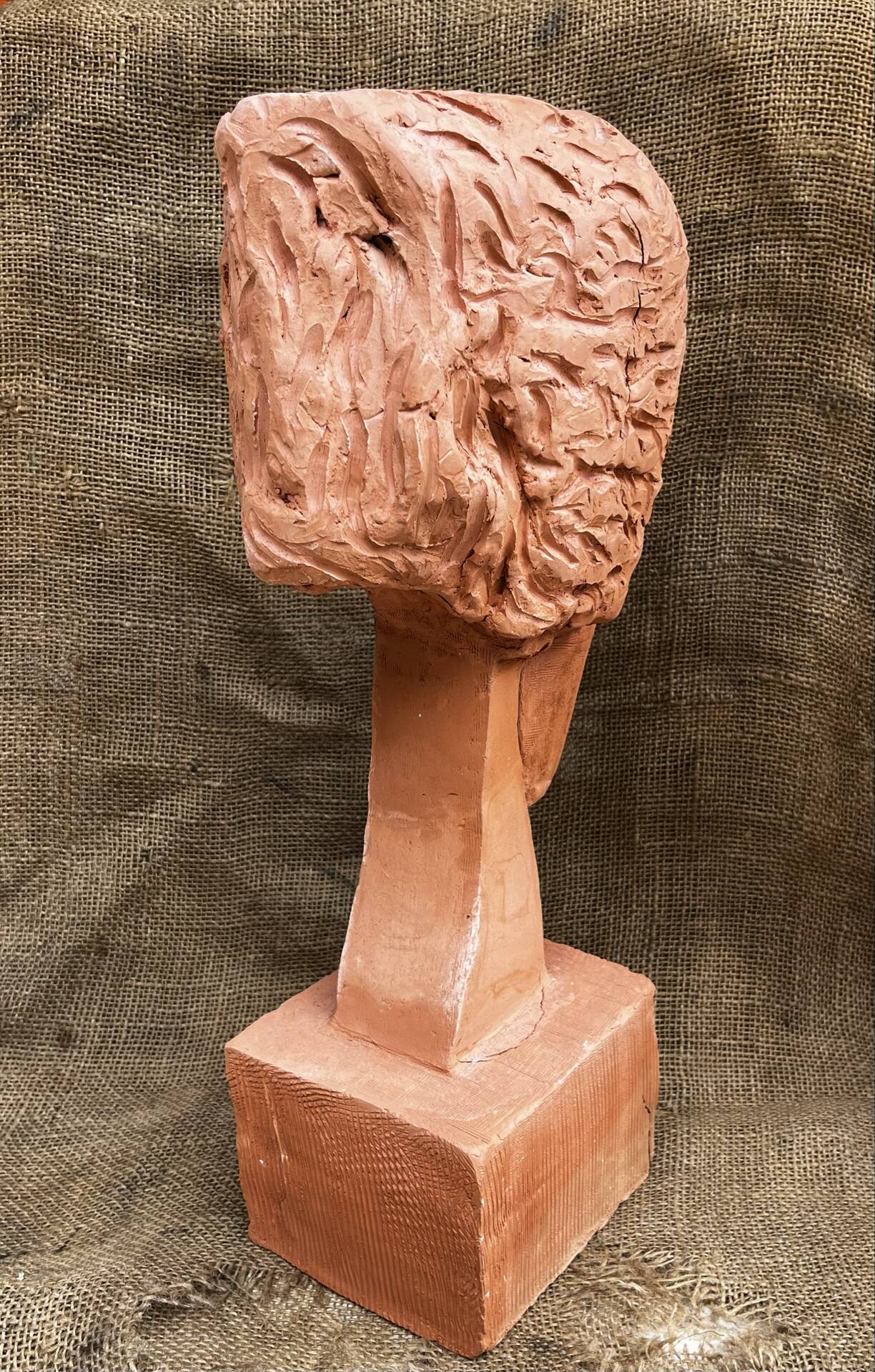 Buste de femme en terre cuite