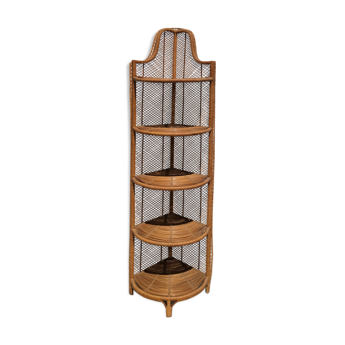 Vintage rattan shelf