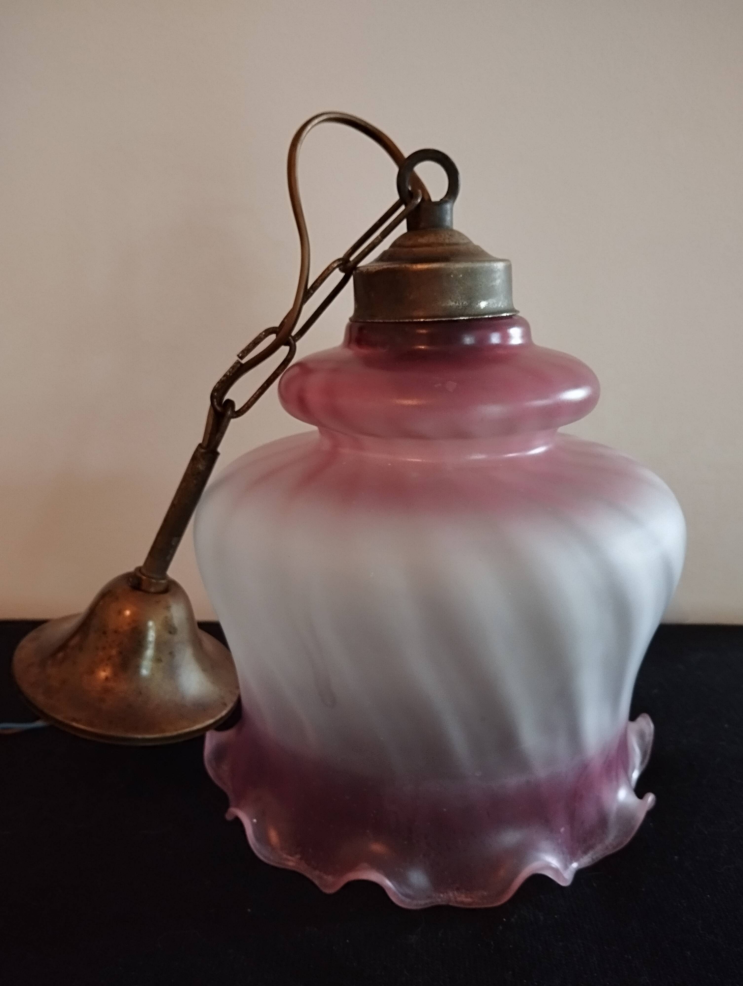 Vintage pink pendant light