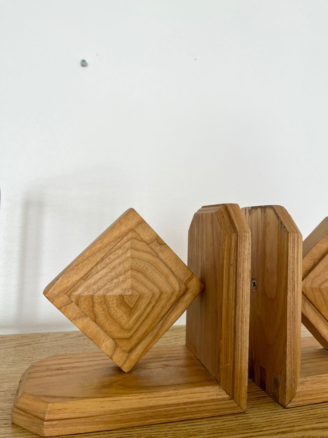 Pair of wooden bookends