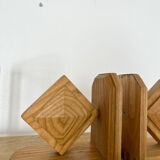 Pair of wooden bookends