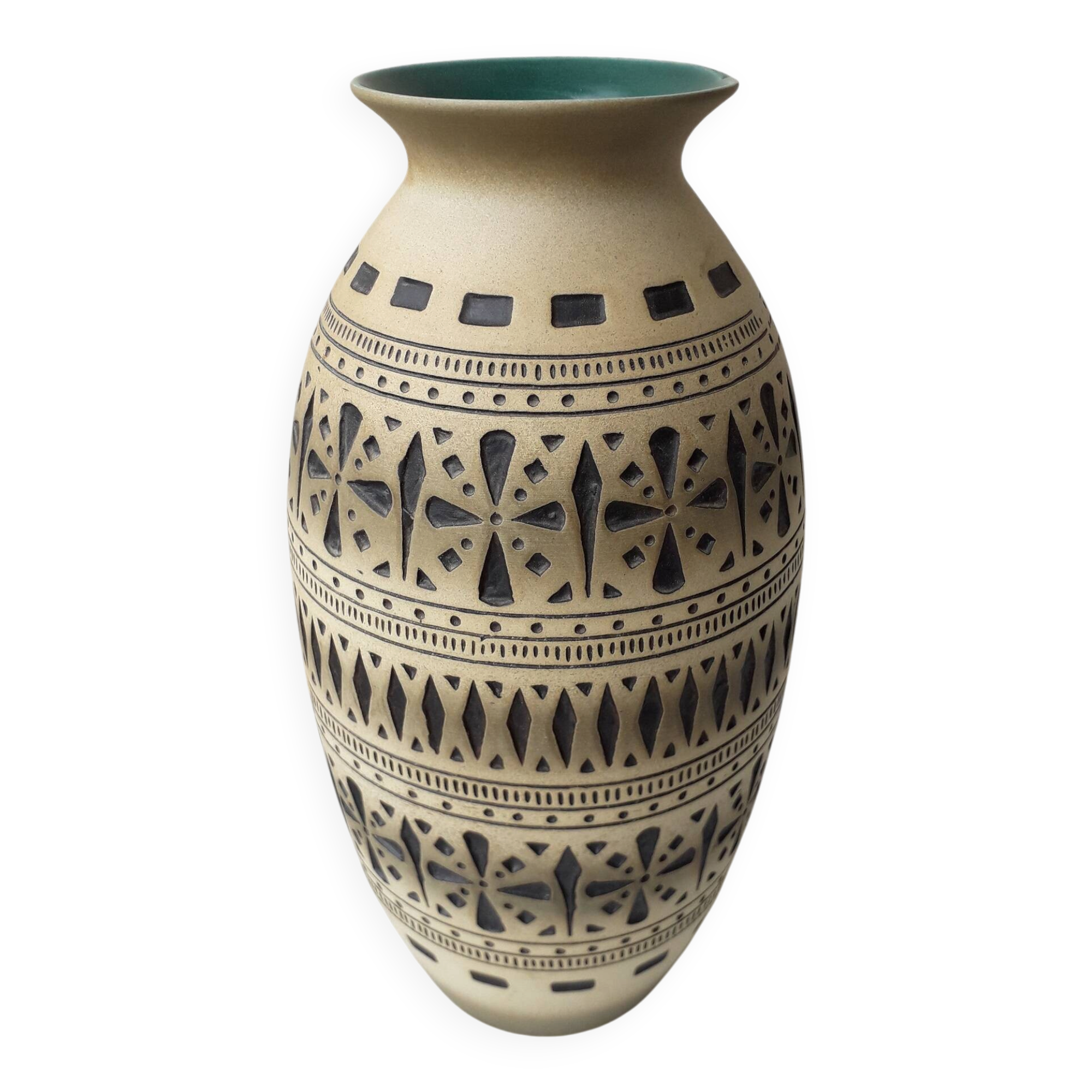 Ceramic vase with relief decoration
