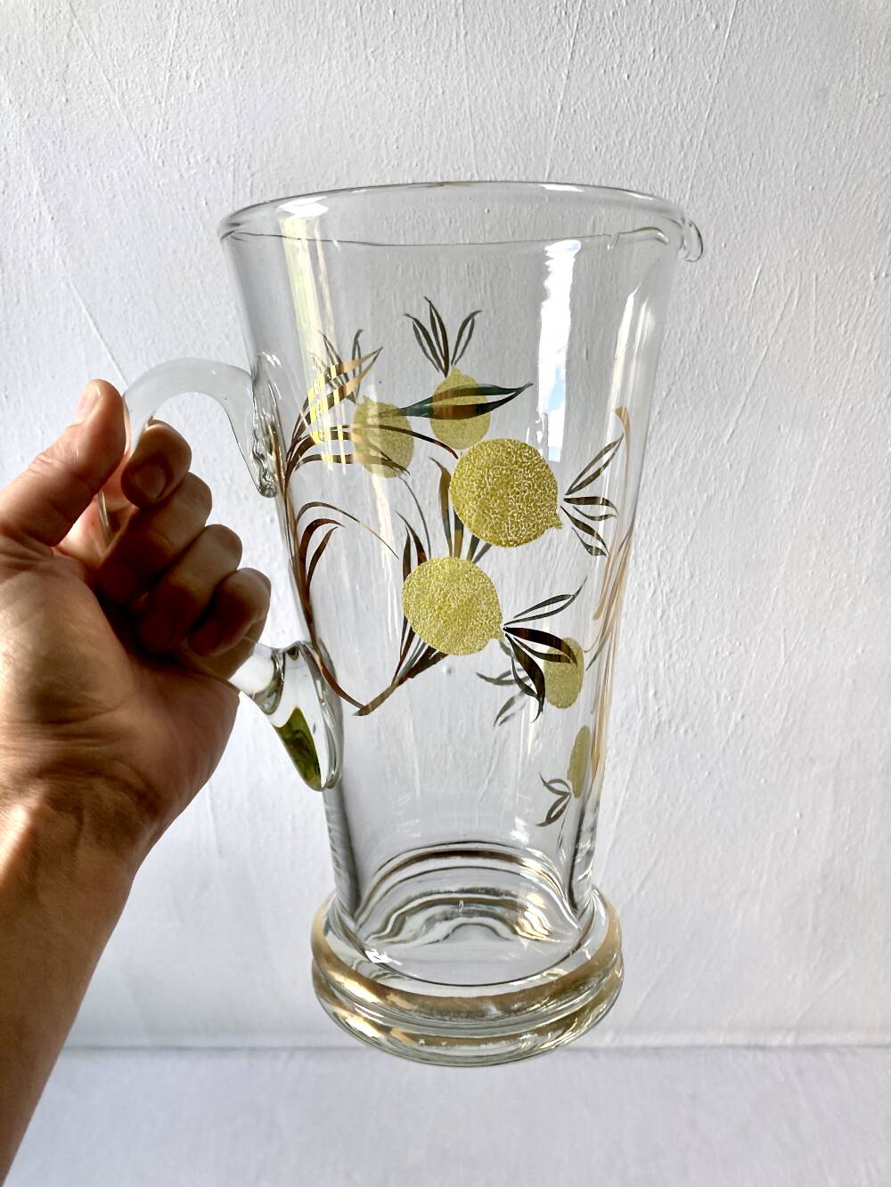 Lemonade service, lemon and golden foliage decor, France, 1960s-70s.