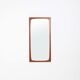 Miroir mural rectangulaire scandinave en teck Danemark 1960